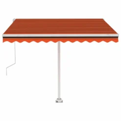 VIDAXL Auvent Automatique Capteur De Vent/led 300x250 Cm Orange/marron -Pas Cher Jardinoa Magasin 6426ddbb6afaf2.72135959