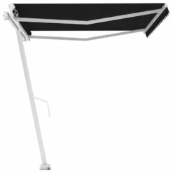 VIDAXL Auvent Manuel Rétractable Sur Pied 400x300 Cm Anthracite -Pas Cher Jardinoa Magasin 6426ddbdb72bf1.99827873