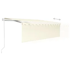 VIDAXL Auvent Automatique Rétractable Avec Store 4,5x3 M Crème -Pas Cher Jardinoa Magasin 6426ddc1376e97.40725758