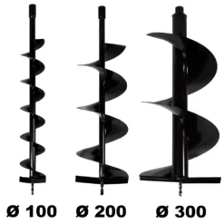 Lot De Mèches ø 100 + 200 + 300 Mm Pour Tarière Thermique