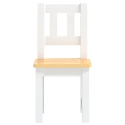 VIDAXL Ensemble De Table Et Chaises Pour Enfants 3 Pcs Blanc Et Beige -Pas Cher Jardinoa Magasin 64387d74de5973.19658389