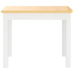 VIDAXL Ensemble De Table Et Chaises Pour Enfants 3 Pcs Blanc Et Beige -Pas Cher Jardinoa Magasin 64387d74ead443.83419364