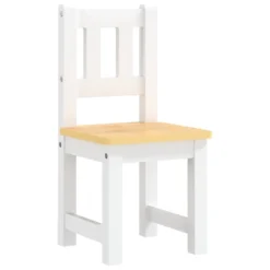 VIDAXL Ensemble De Table Et Chaises Pour Enfants 3 Pcs Blanc Et Beige -Pas Cher Jardinoa Magasin 64387d74ee09e6.90251389
