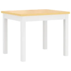 VIDAXL Ensemble De Table Et Chaises Pour Enfants 3 Pcs Blanc Et Beige -Pas Cher Jardinoa Magasin 64387d74f10870.57128488