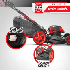 Tondeuse à Gazon électrique Tractée 1800w - 46cm Avec Carter En Acier - Elem Gar -Pas Cher Jardinoa Magasin 644acbe524f2e2.31100472