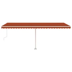 VIDAXL Auvent Automatique Capteur De Vent Led 600x300 Cm Orange Marron -Pas Cher Jardinoa Magasin 64515c61386568.59678470