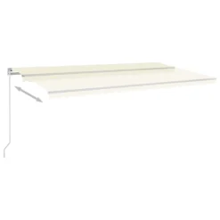 VIDAXL Auvent Automatique Capteur De Vent/led 6x3 M Crème -Pas Cher Jardinoa Magasin 64515c678537b9.46010915