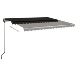VIDAXL Auvent Rétractable Automatique Avec Poteaux 4x3 M Anthracite -Pas Cher Jardinoa Magasin 645352b0deee12.68696299
