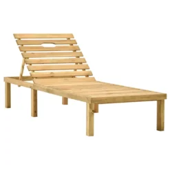 VIDAXL Chaise Longue De Jardin Avec Table Et Coussin Pin Imprégné -Pas Cher Jardinoa Magasin 6453532182d126.46385193