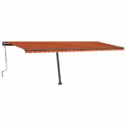 VIDAXL Auvent Manuel Rétractable Avec Led 600x350 Cm Orange Et Marron -Pas Cher Jardinoa Magasin 645657d0580d01.13668289