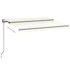 VIDAXL Auvent Automatique Avec Capteur De Vent Et Led 350x250 Cm Crème -Pas Cher Jardinoa Magasin 645657d5a7bdc1.28280406