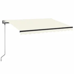 VIDAXL Auvent Automatique Avec Capteur De Vent Et Led 350x250 Cm Crème