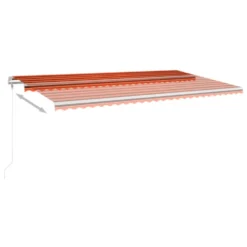 VIDAXL Auvent Rétractable Automatique 600x350 Cm Orange Et Marron -Pas Cher Jardinoa Magasin 645657d7e99cc9.39015365