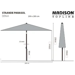 Madison Parasol Denia 200x200 Cm écru -Pas Cher Jardinoa Magasin 645801bba26635.31816104