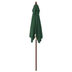 VIDAXL Parasol De Jardin Avec Mât En Bois Vert 198x198x231 Cm -Pas Cher Jardinoa Magasin 645801dcc66880.23867941