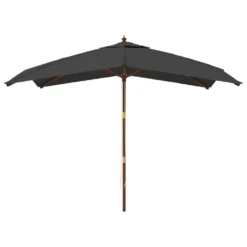 VIDAXL Parasol De Jardin Avec Mât En Bois Anthracite 300x300x273 Cm -Pas Cher Jardinoa Magasin 645801e9a50cd1.43775327