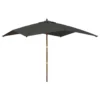 VIDAXL Parasol De Jardin Avec Mât En Bois Anthracite 300x300x273 Cm