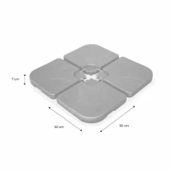 Dalle Pour Parasol à Lester - 50x50cm - 16 Kgs Une Fois Remplie - Pieds. Socle Poids Pour Fixer Votre Parasol -Pas Cher Jardinoa Magasin 645801fc36f596.36712291