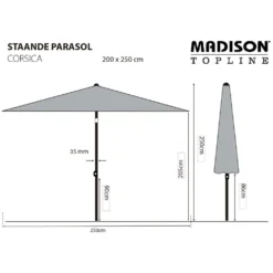 Madison Parasol Corsica 200x250 Cm écru -Pas Cher Jardinoa Magasin 645801fe798c44.95379696