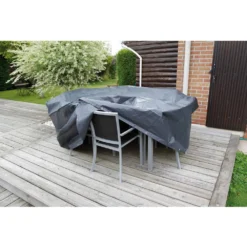 Nature Housse De Mobilier De Jardin Pour Tables Rondes 205x205x90 Cm -Pas Cher Jardinoa Magasin 645a9150c24c15.03827767