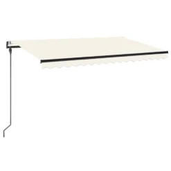 VIDAXL Auvent Rétractable Automatique 450x300 Cm Crème
