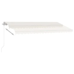 VIDAXL Auvent Manuel Rétractable Avec Led 450x350 Cm Crème -Pas Cher Jardinoa Magasin 645a95a4c58aa7.15684703