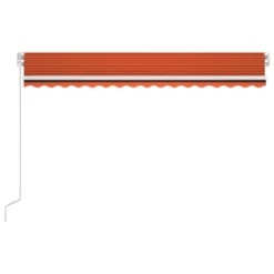 VIDAXL Auvent Manuel Rétractable Avec Led 450x350 Cm Orange Et Marron 10 VIDAXL Auvent Manuel Rétractable Avec Led 450x350 Cm Orange Et Marron -Pas Cher Jardinoa Magasin 645a95b0e3d712.15839110