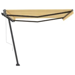 VIDAXL Auvent Automatique Sur Pied 450x300 Cm Jaune/blanc -Pas Cher Jardinoa Magasin 645a95c381f2c2.65766953