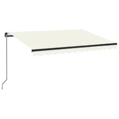 VIDAXL Auvent Manuel Rétractable 350x250 Cm Crème