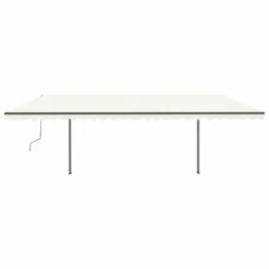 VIDAXL Auvent Manuel Rétractable Avec Poteaux 3,5x2,5 M Crème -Pas Cher Jardinoa Magasin 645a95d47c25f6.51170184