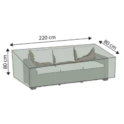 Happy People Housse Pour Salon De Jardin Deluxe 220x80x80 Cm Gris -Pas Cher Jardinoa Magasin 645a96aa092e72.51960839