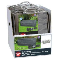 Happy People Housse Pour Salon De Jardin Deluxe 220x80x80 Cm Gris -Pas Cher Jardinoa Magasin 645a96aa149086.02802410