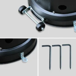 Chauffage D'extérieur Gaz 12.5kw - Finland - Parasol Chauffant Noir. Réglable. Porte En Façade. Roulettes Et Housse -Pas Cher Jardinoa Magasin 645b908a3c6ae8.72391819