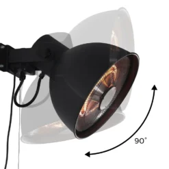 Parasol Chauffant électrique 2000w Mural - Lapland - Chauffage D’extérieur Type Halogène. 3 Niveaux De Chauffe (800w / 1200w / -Pas Cher Jardinoa Magasin 645b908d087cc4.02053150