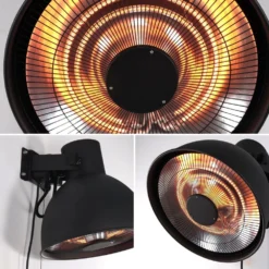 Parasol Chauffant électrique 2000w Mural - Lapland - Chauffage D’extérieur Type Halogène. 3 Niveaux De Chauffe (800w / 1200w / -Pas Cher Jardinoa Magasin 645b908d1514a0.16738478