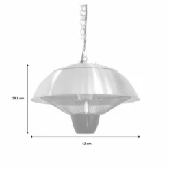 Parasol Chauffant électrique Suspendu 1500w – Oslo – Chauffage D’extérieur Type Halogène. Kit De Suspension Inclus (chaîne Et -Pas Cher Jardinoa Magasin 645b908f9e18f3.82704353