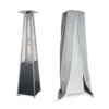 Chauffage D'extérieur - Sweden - Parasol Chauffant Gaz Pyramide. Design. Véritable Flamme. Roulettes + Housse De Protection Incluses