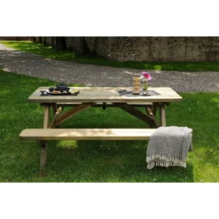 Robuste - Table Pique-nique - L. 180 Cm 5 Robuste - Table Pique-nique - L. 180 Cm -Pas Cher Jardinoa Magasin 645b91e0beaf14.40200202