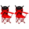 VIDAXL Chaises De Jardin Pour Enfants 2 Pcs Rouge Tissu