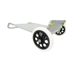 Transat Chaise De Plage A Roulette Vert Et Gris -Pas Cher Jardinoa Magasin 645ecef8a3e881.84630715