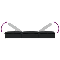 VIDAXL Transats 2 Pcs Avec Table Noir Résine Tressée -Pas Cher Jardinoa Magasin 645ecf025567b4.40312075