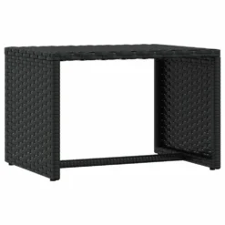 VIDAXL Transats 2 Pcs Avec Table Noir Résine Tressée -Pas Cher Jardinoa Magasin 645ecf0260d360.69518053