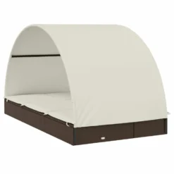 VIDAXL Transat 2 Places Avec Toit Rond Marron 211x112x140 Cm -Pas Cher Jardinoa Magasin 645ecf03d2fd17.99197316