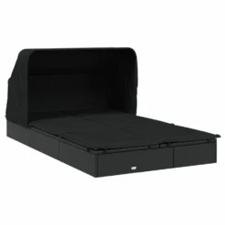 VIDAXL Transat 2 Places Avec Toit Pliable Noir 213x118x97 Cm -Pas Cher Jardinoa Magasin 645ecf0561d6d8.85375102