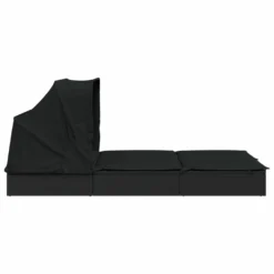 VIDAXL Transat 2 Places Avec Toit Pliable Noir 213x118x97 Cm -Pas Cher Jardinoa Magasin 645ecf05684fd5.37264844