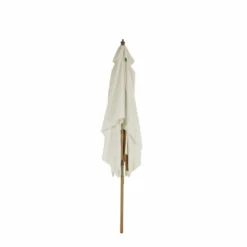 Parasol Droit Hoani En Bambou Contreplaqué Et Tissu Beige Clair -Pas Cher Jardinoa Magasin 646229b3f1c721.14122996