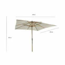 Parasol Droit Moana En Bambou Contreplaqué Et Tissu Beige Clair -Pas Cher Jardinoa Magasin 646229b581c584.24057892