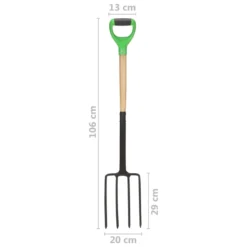 VIDAXL Fourche à Creuser De Jardin Avec Poignée En D Acier Et Bois Dur -Pas Cher Jardinoa Magasin 6464c634bf2420.69234672
