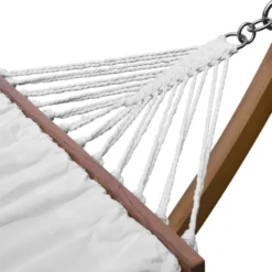 Hamac En Bois - Hamaca - Hamac 317x100cm Avec Toile En Coton -Pas Cher Jardinoa Magasin 6464c9f7c95656.84437742