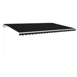 VIDAXL Auvent Automatique Capteur De Vent Et Led 500x350 Cm Anthracite -Pas Cher Jardinoa Magasin 64671607ab13a2.60453323